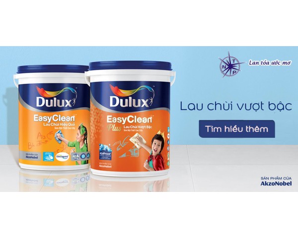 Với Sơn Dulux EasyClean - Xí Xóa Thật Dễ Dàng - Đại Lý Sơn Dulux