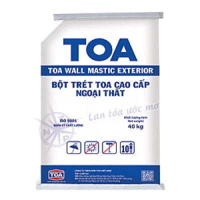 Bột Trét Ngoài Trời Toa Wall Mastic Ext 40Kg