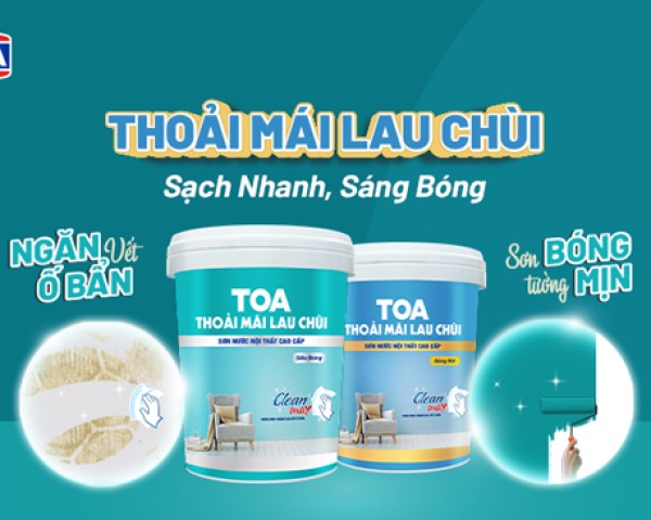 Bảng Màu Sơn Nội Thất Toa Thoải Mái Lau Chùi