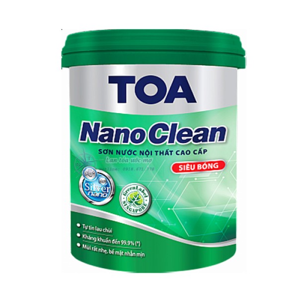 Sơn Nội Thất Toa NanoClean Siêu Bóng