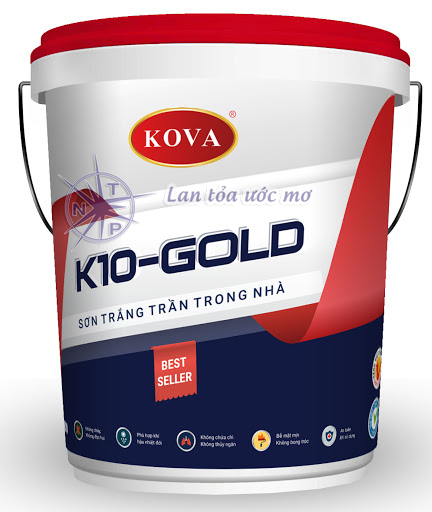 Toàn quốc - Sơn kova màu trắng sơn trần sang trọng Kova-k10-gold