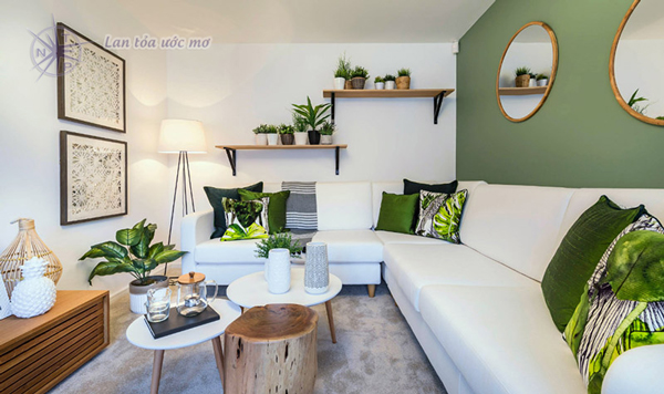 Toàn quốc - Mẫu phòng khách đẹp được khoác lên màu xanh lá của jotun Phong-khach-mau-xanh-la-cay-ntp-7